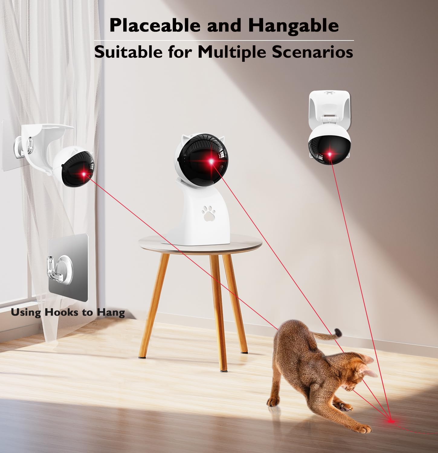 Goopow Interactive Laser Pointer Cat Toys For Indoor Cats,Cat Laser Toy Automatic For Bored Indoor Adult Cats/Kittens/Dogs,Usb R